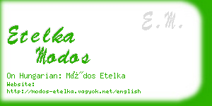 etelka modos business card